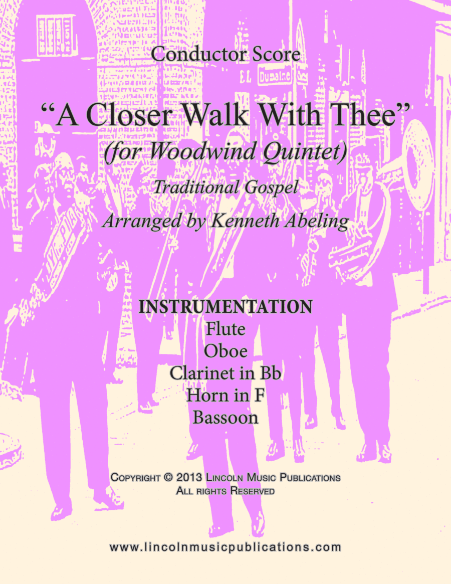 A Closer Walk With Thee (for Woodwind Quintet) Woodwind Quintet scores gallery preview page 1