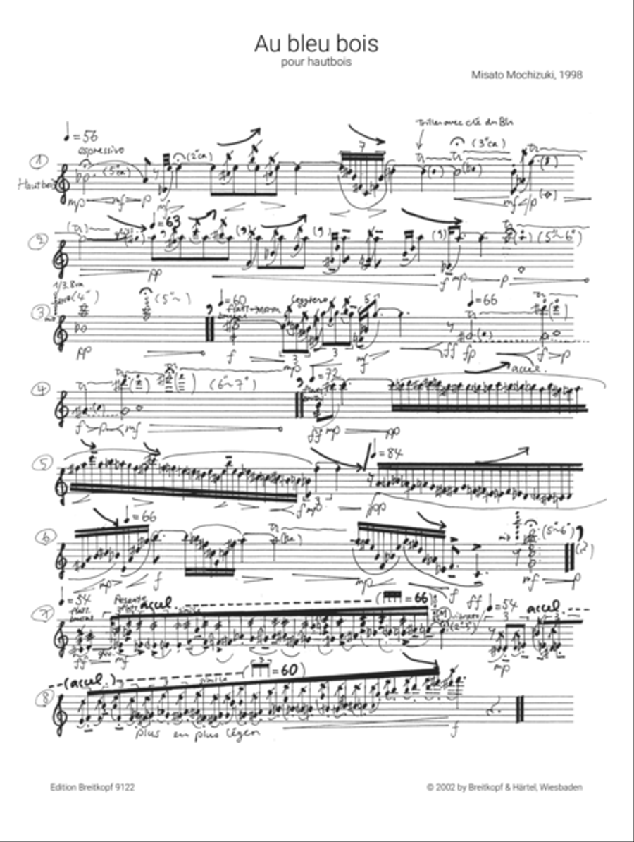 Au bleu bois Au bleu bois Oboe Solo scores gallery preview page 2