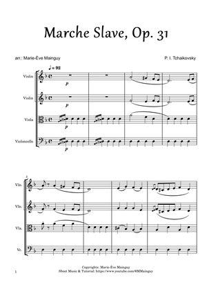 Book cover for Marche Slave, op. 31