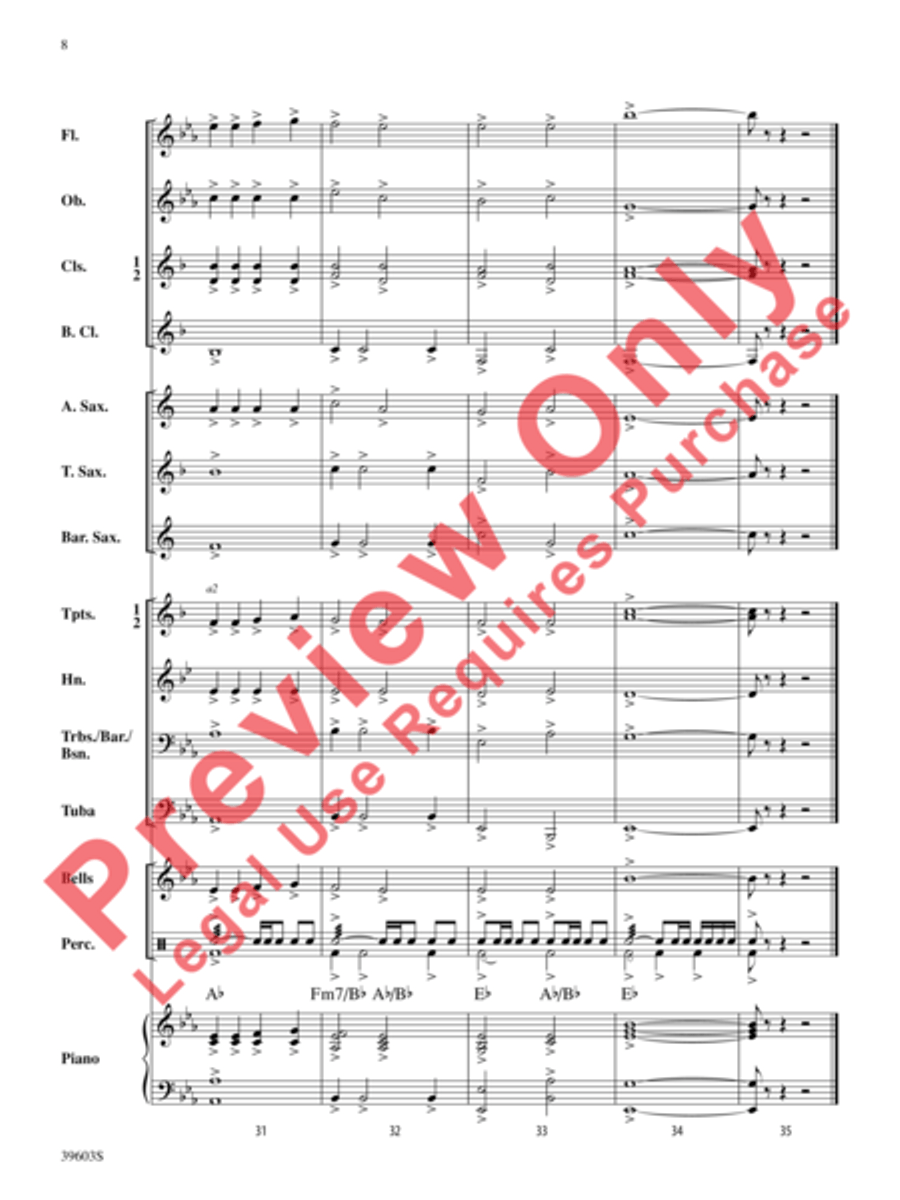Ode to Joy Concert Band scores gallery preview page 9