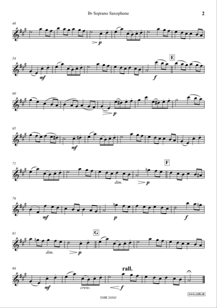 Gavotte in G Major Soprano Saxophone scores gallery preview page 3