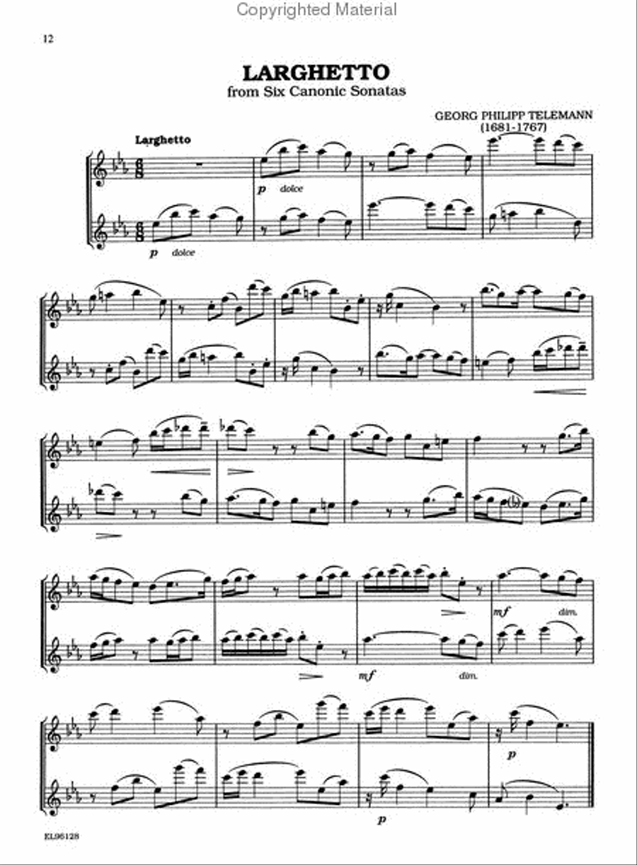 Classical Duets For All (Flute, Piccolo) Flute Duet scores gallery preview page 4