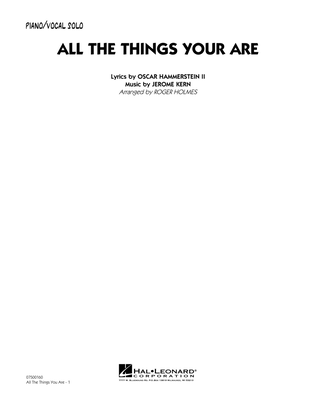 Book cover for All The Things You Are - Piano/Vocal