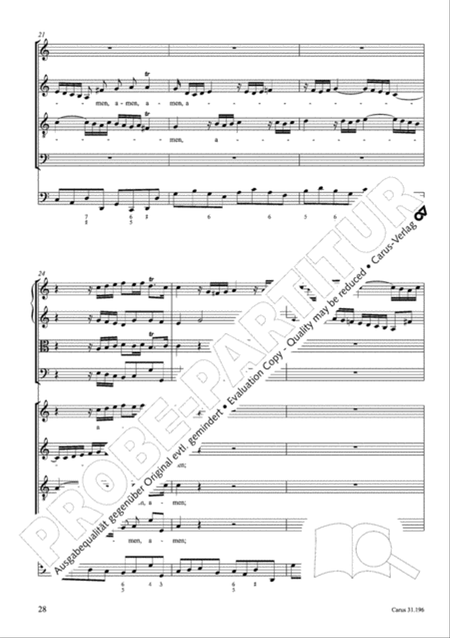 The Lord is mindful of us (Der Herr denket an uns) STB scores gallery preview page 28