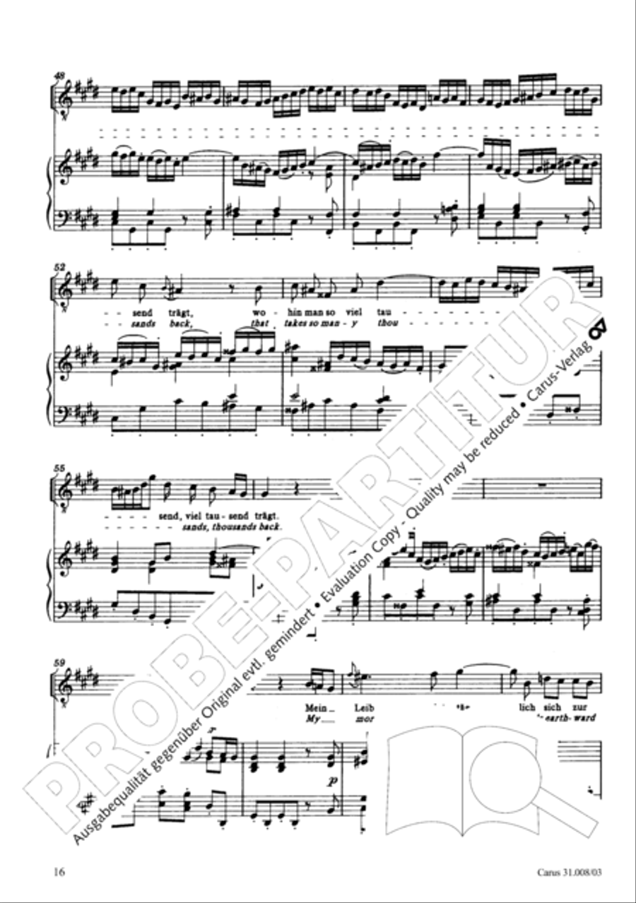 O my God, when shall I perish (Liebster Gott, wenn werd ich sterben) 4-Part scores gallery preview page 21