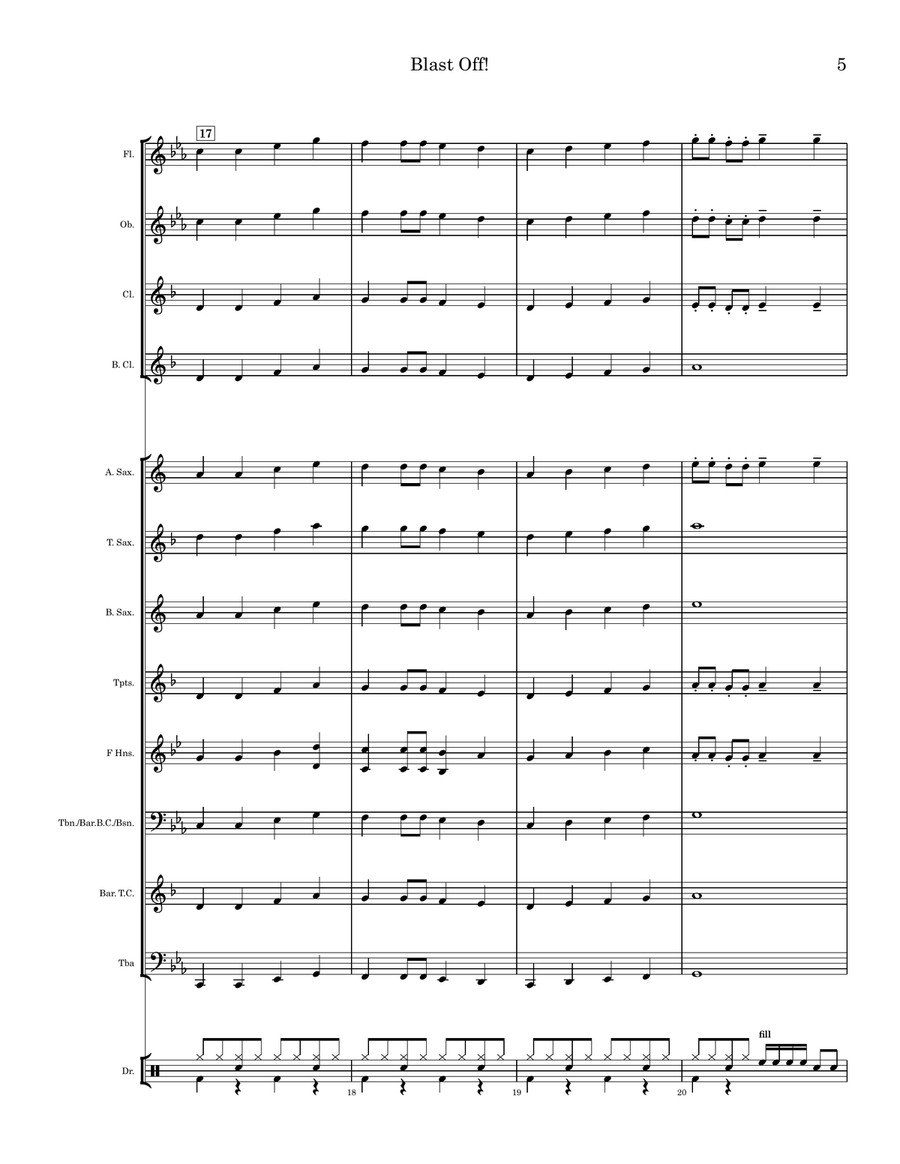 Blast Off! Concert Band scores gallery preview page 6