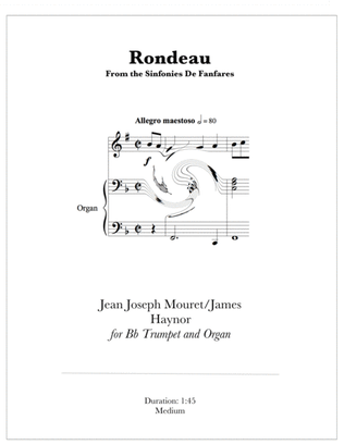 Book cover for Rondeau for Trumpet and Organ