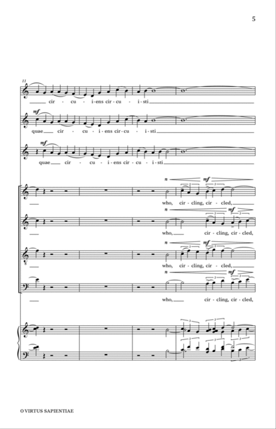 O Virtus Sapientiae O Virtus Sapientiae 4-Part scores gallery preview page 3