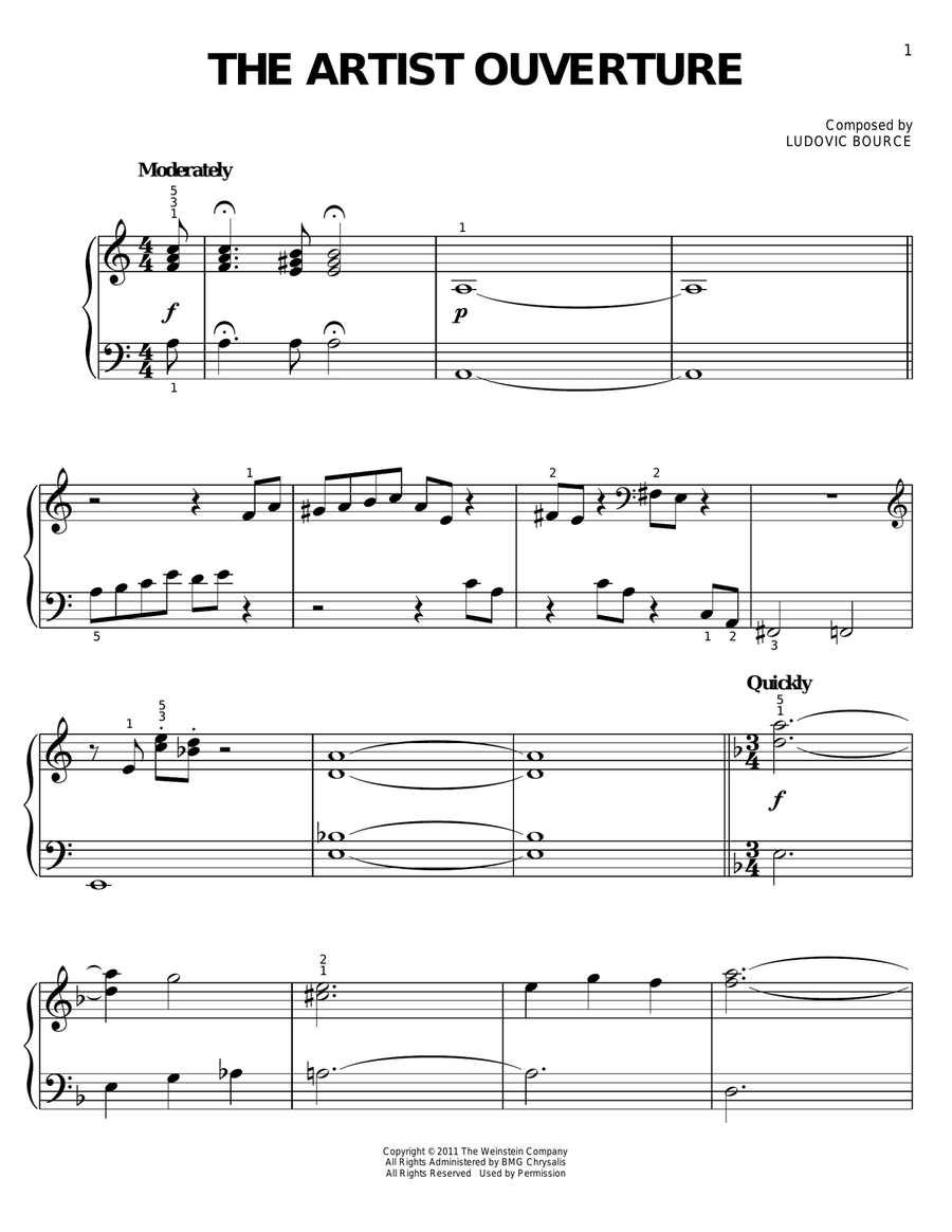 The Artist Ouverture Voice scores gallery preview page 1