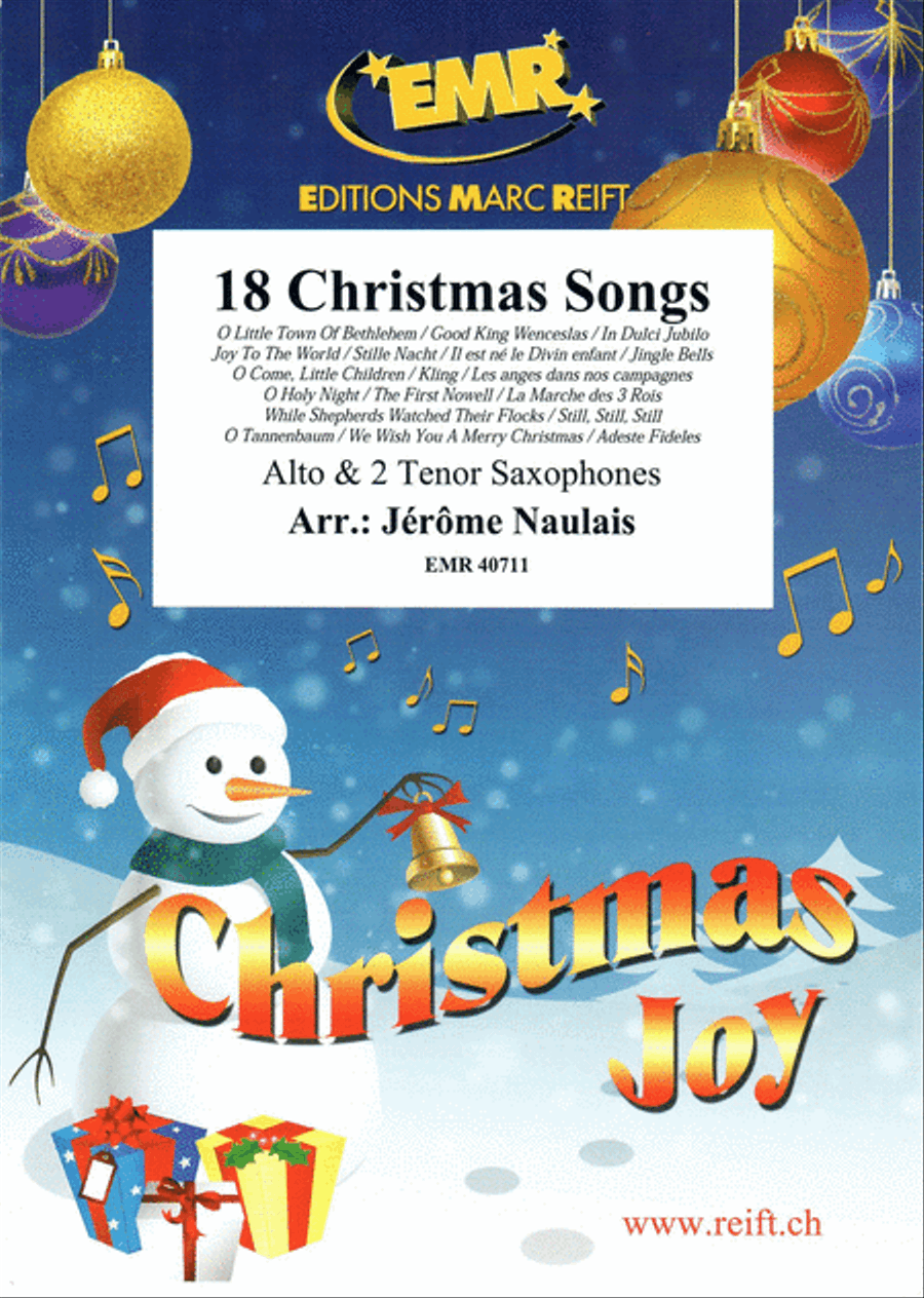 18 Christmas Songs 18 Christmas Songs Saxophone Ensemble scores gallery preview page 1