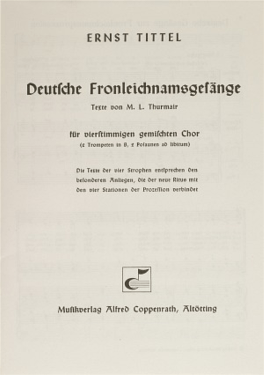 Deutsche Fronleichnamsgesange Trombone Duet scores gallery preview page 1
