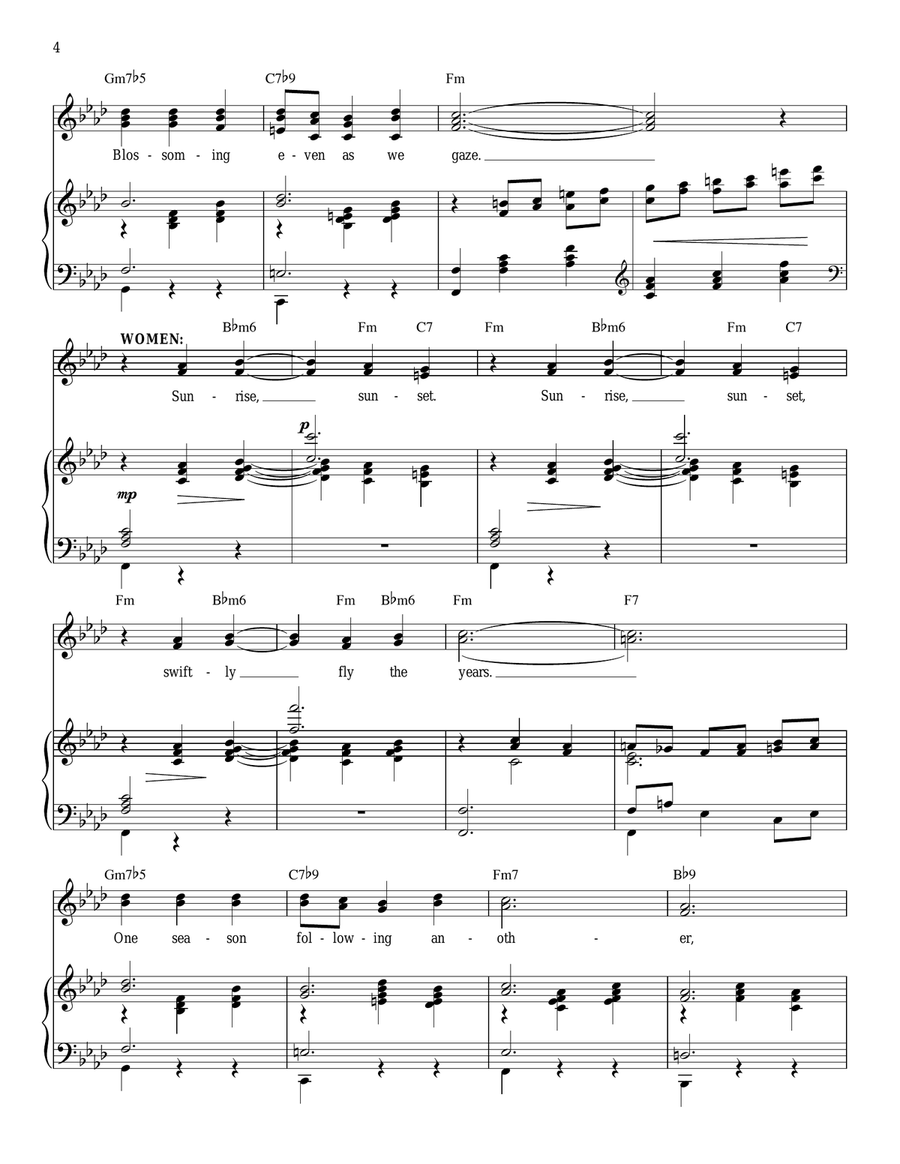 Sunrise, Sunset Sunrise, Sunset Voice scores gallery preview page 4