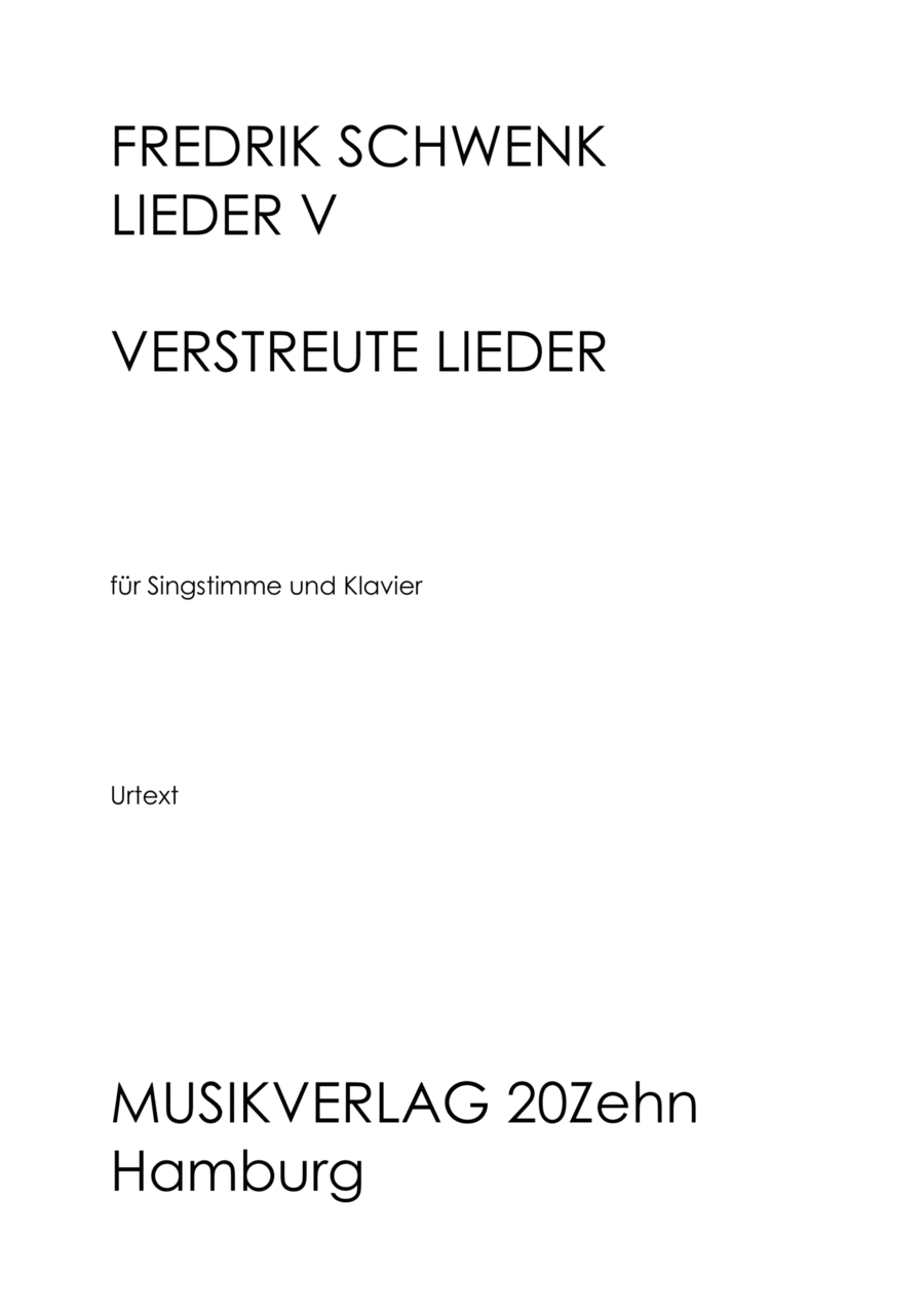 Verstreute Lieder Voice scores gallery preview page 1