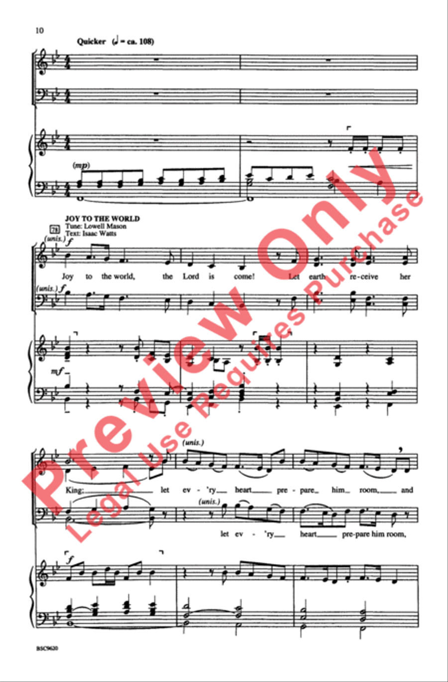 Tidings! Tidings! 4-Part scores gallery preview page 9