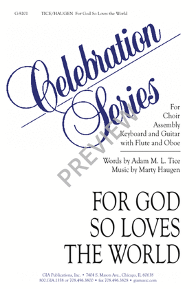 Book cover for For God So Loves the World