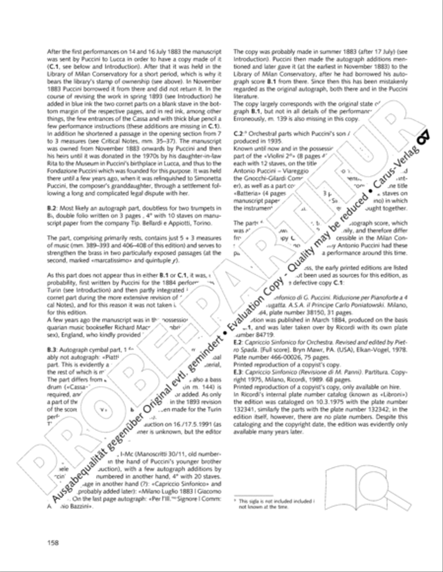 Edizione Nazionale delle Opere di Giacomo Puccini. II. Instrumental music; 1. Works for orchestra (vol. II/1) Score scores gallery preview page 205