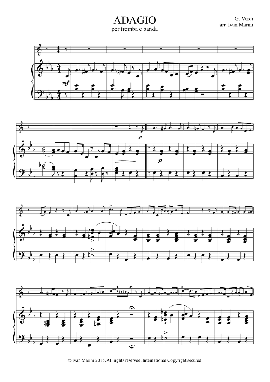 ADAGIO for Trumpet and Piano - by Giuseppe Verdi