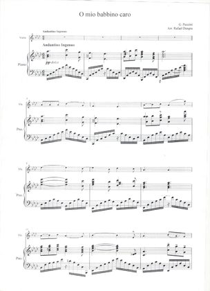 Book cover for O Mio Babbino Caro - Violin & Piano