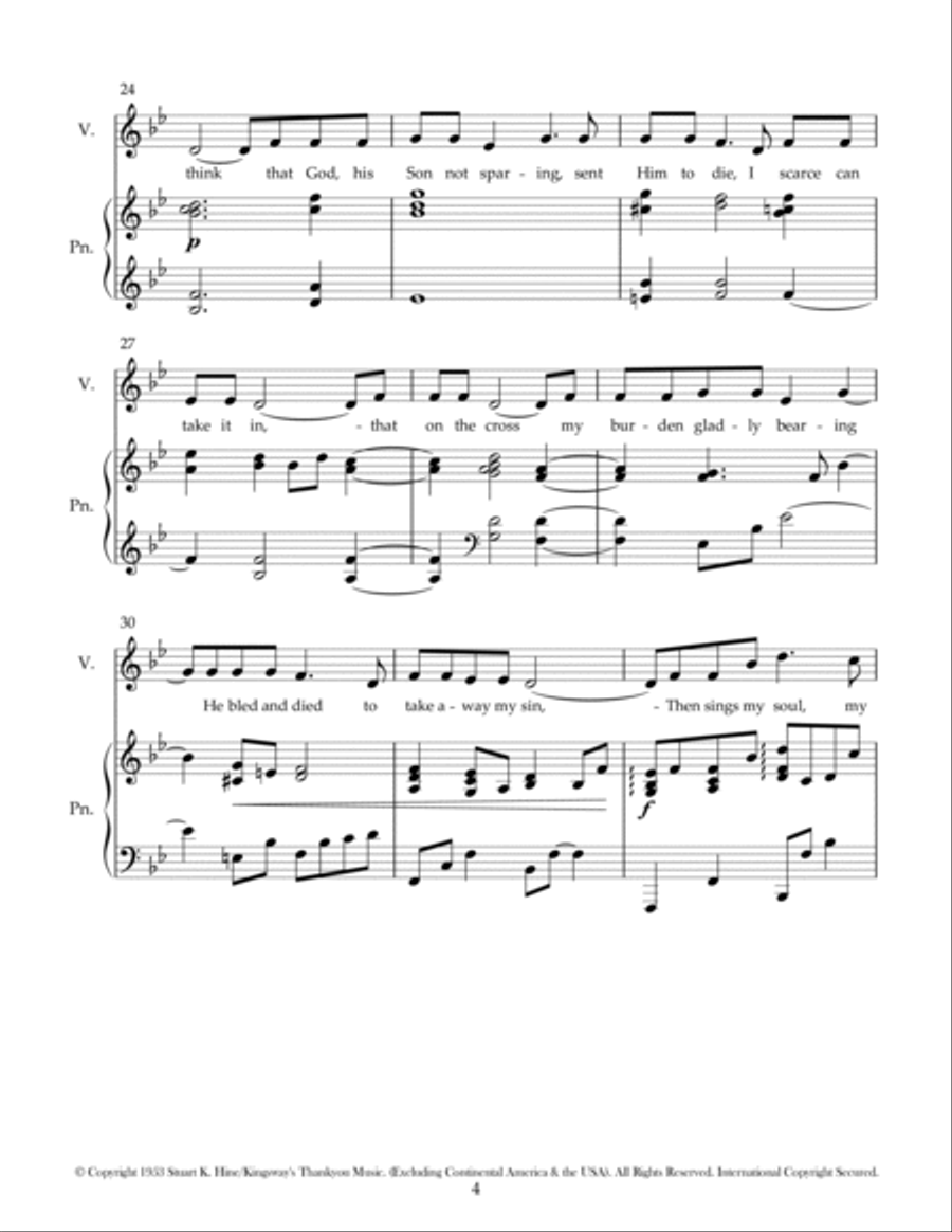 How Great Thou Art High Voice scores gallery preview page 4