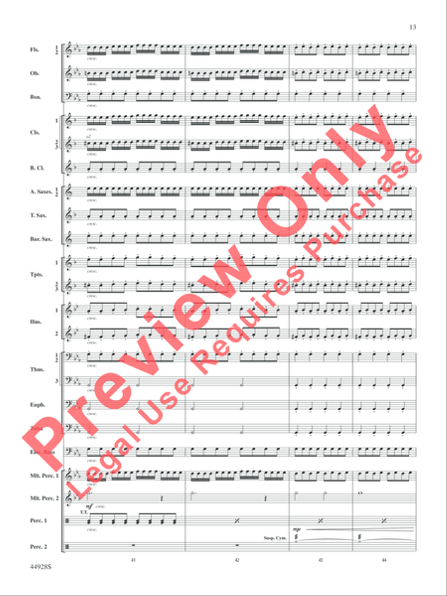 Dreams of Fireflies (On a Christmas Night) Concert Band scores gallery preview page 31