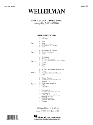 Book cover for Wellerman (arr. Paul Murtha) - Conductor Score (Full Score)