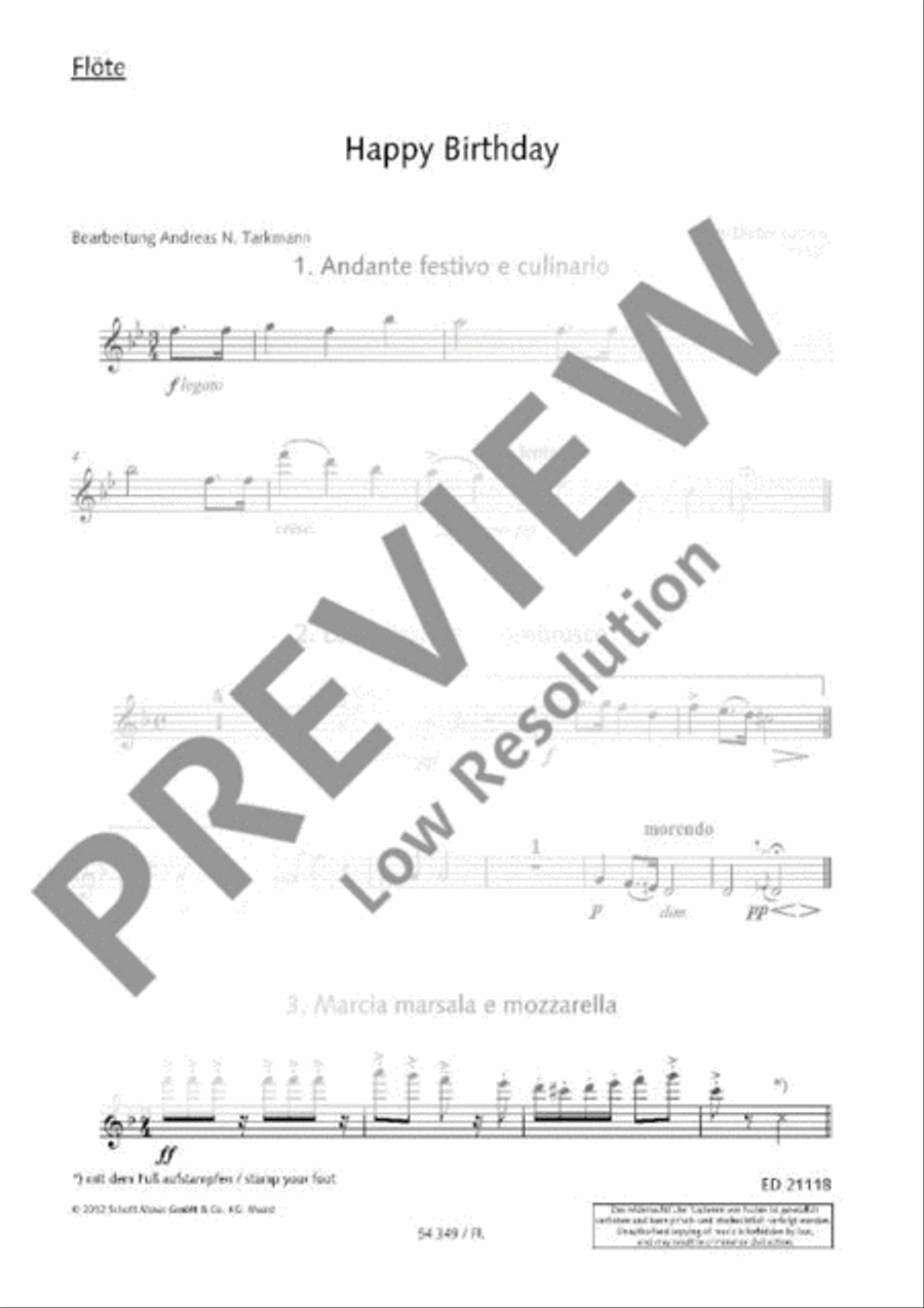 Happy Birthday Woodwind Quintet scores gallery preview page 10