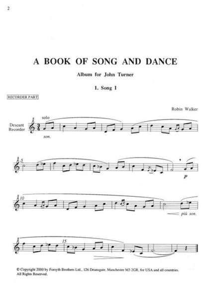 Book of Song and Dance