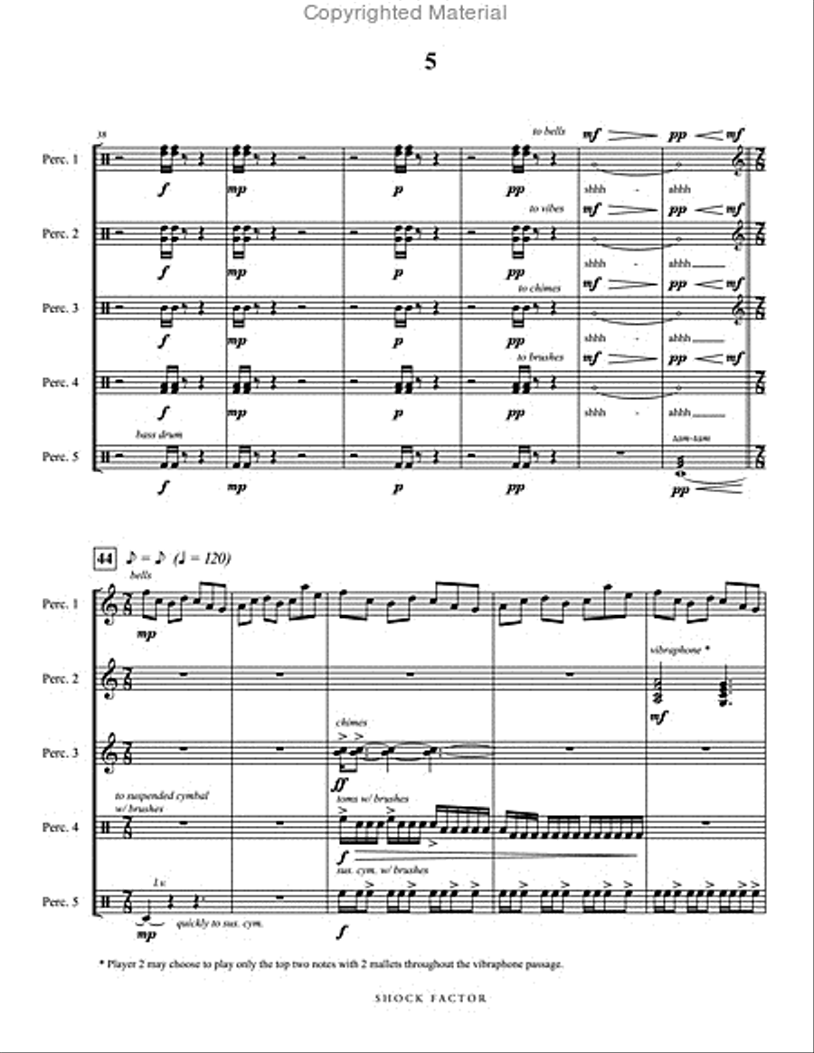 Shock Factor Percussion Ensemble scores gallery preview page 6