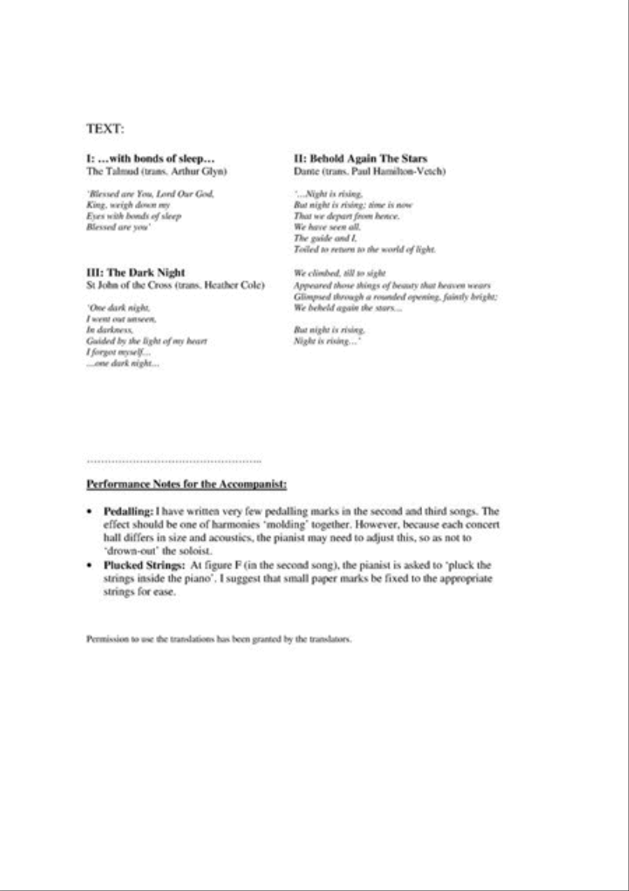 ...of night and the stars... Voice Solo scores gallery preview page 3