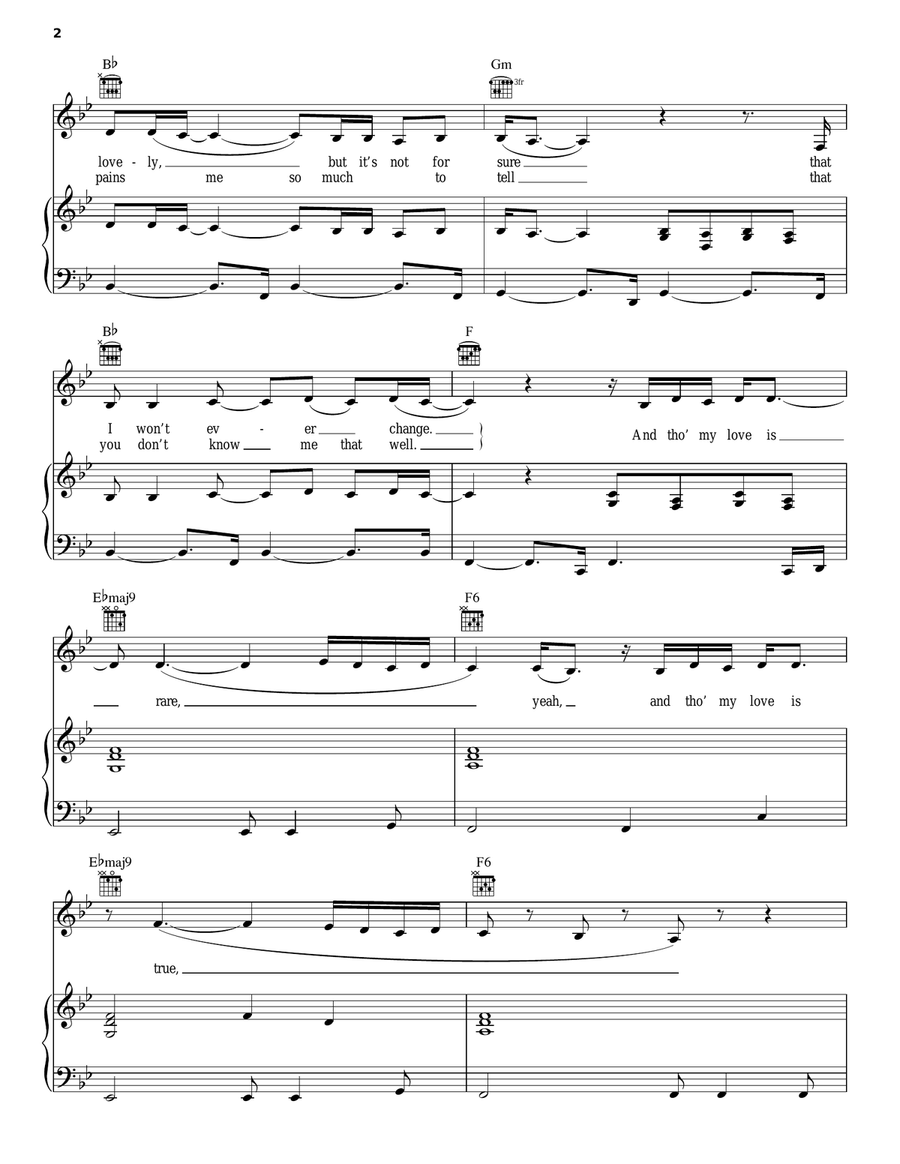 I'm Like A Bird Piano, Vocal, Guitar scores gallery preview page 2