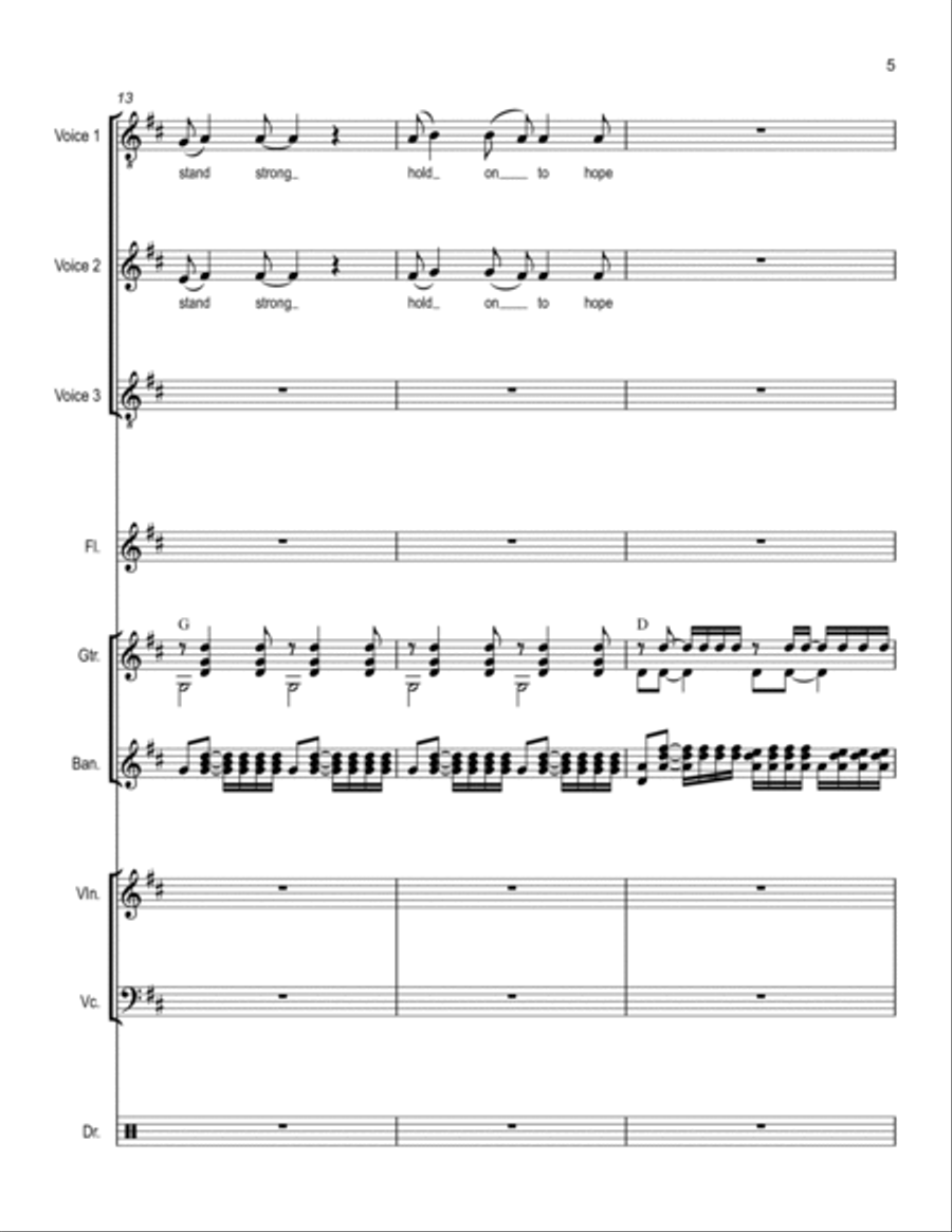 Back Against The Wall Large Ensemble scores gallery preview page 5
