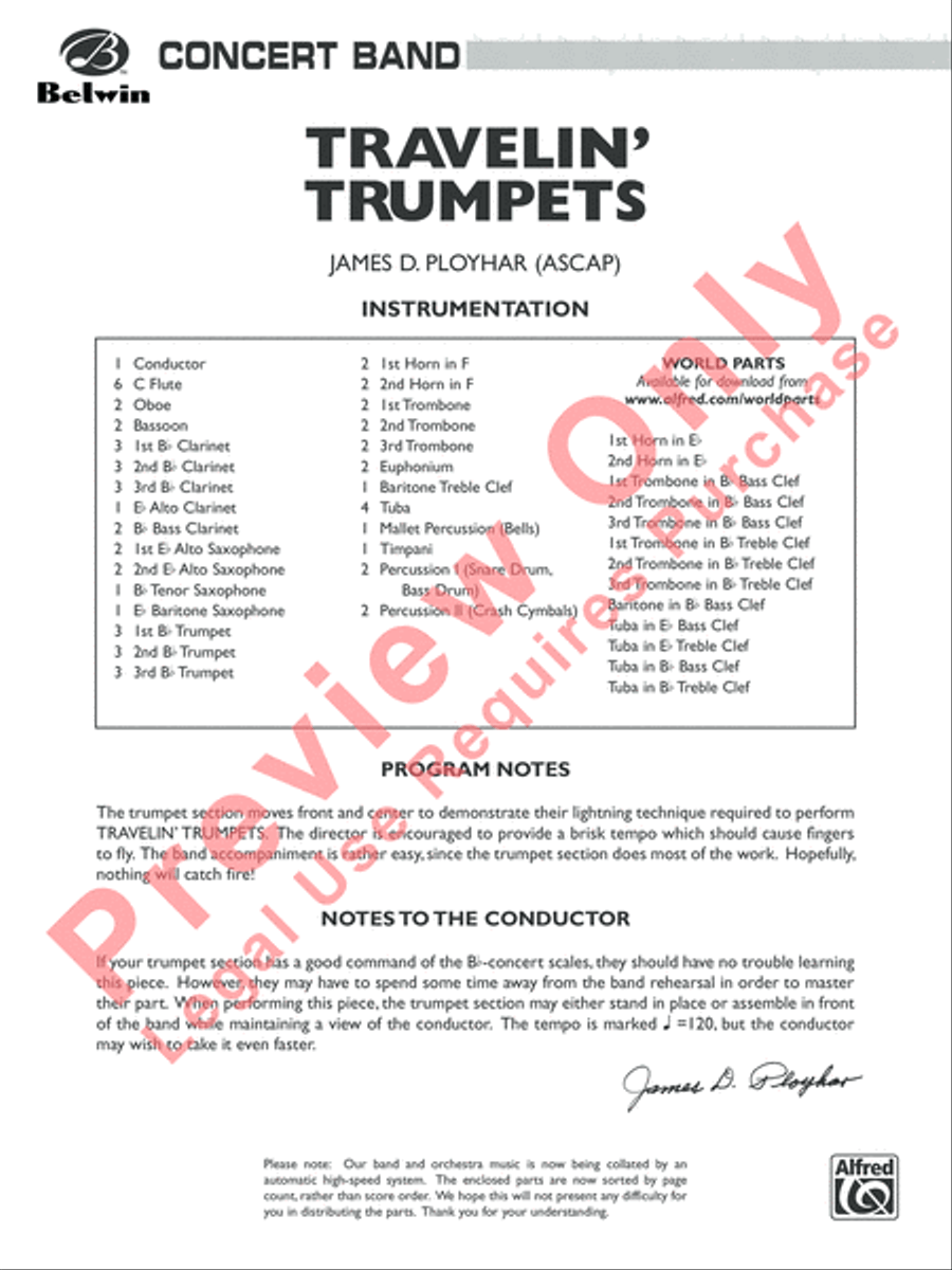 Travelin' Trumpets Concert Band scores gallery preview page 2