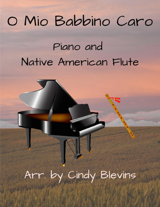 Book cover for O Mio Babbino Caro, for Piano and Native American Flute