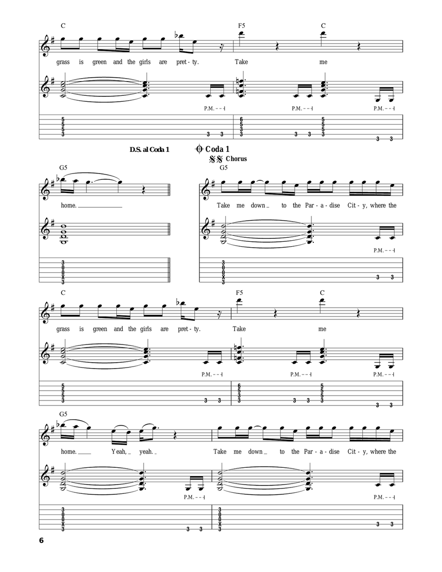 Paradise City Acoustic Guitar scores gallery preview page 6
