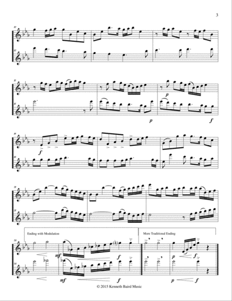 Five More Christmas Duets for Flutes Flute Duet scores gallery preview page 4