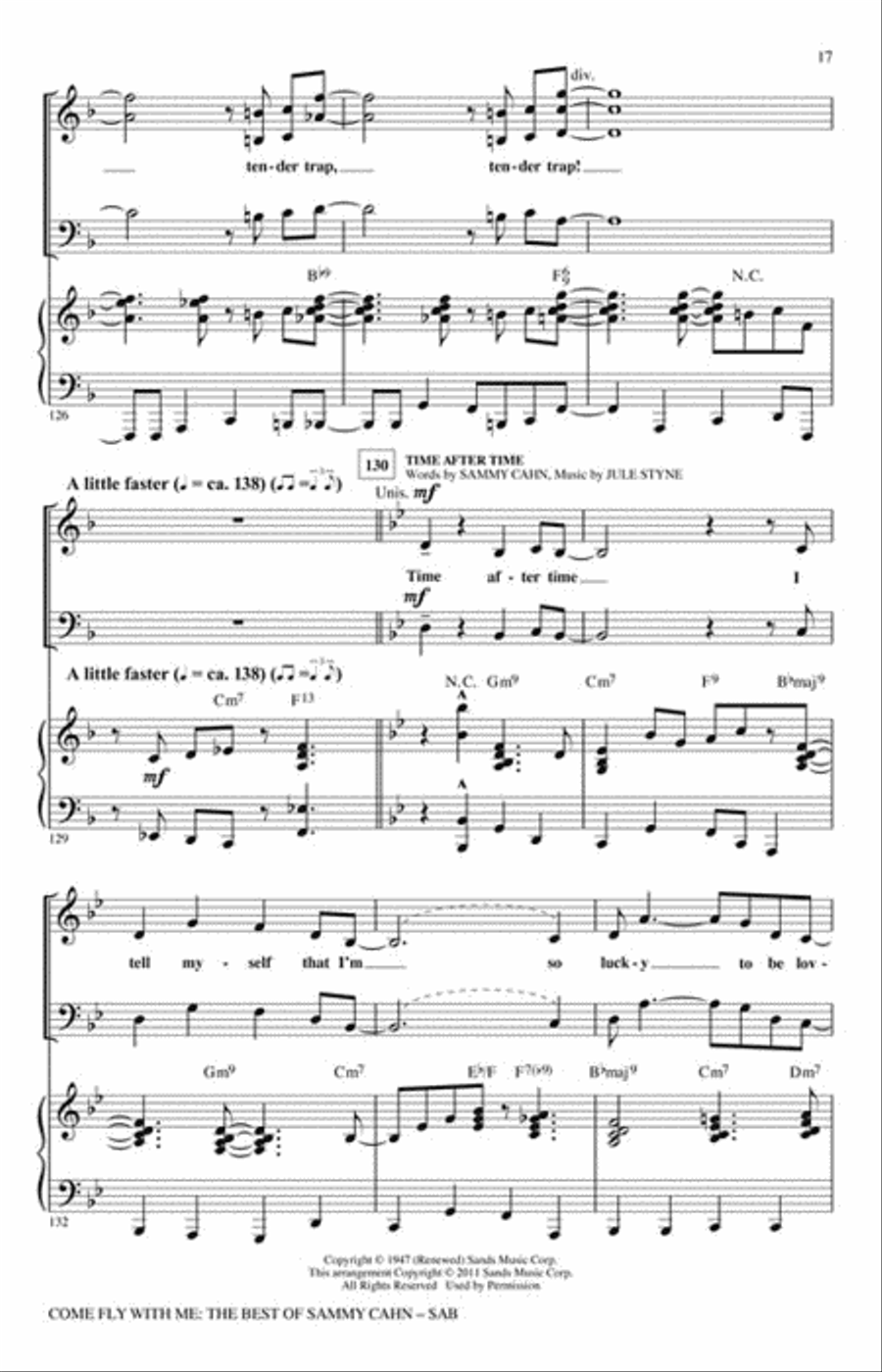 Come Fly with Me: The Best of Sammy Cahn 3-Part scores gallery preview page 5