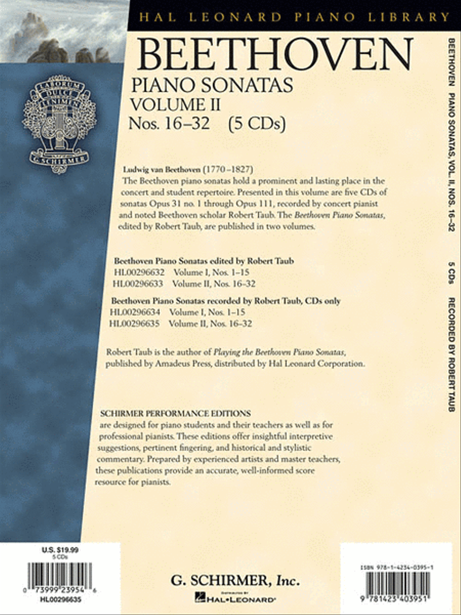 Beethoven - Piano Sonatas, Volume II - CDs Only (set of 5) Piano Solo scores gallery preview page 2