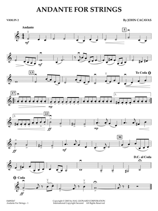 Andante for Strings - Violin 2