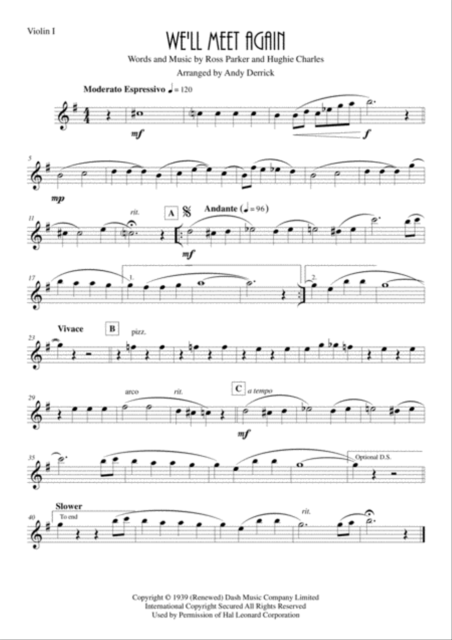 We'll Meet Again We'll Meet Again String Quartet scores gallery preview page 4