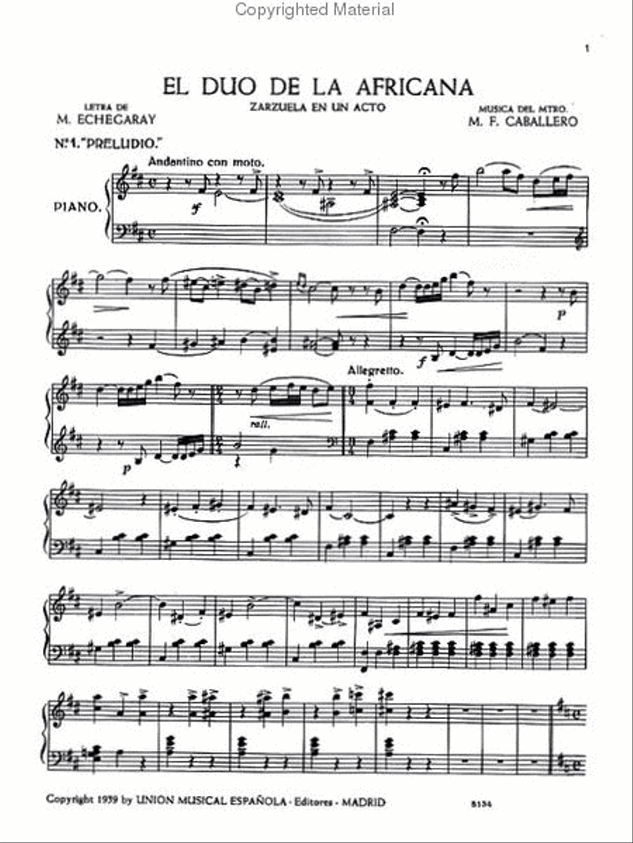 Duo de la Africana Partitura Choir scores gallery preview page 2