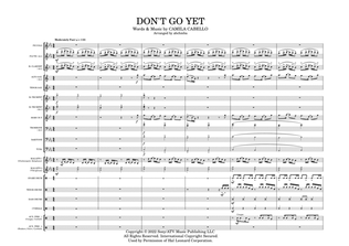 Don't Go Yet - Score Only