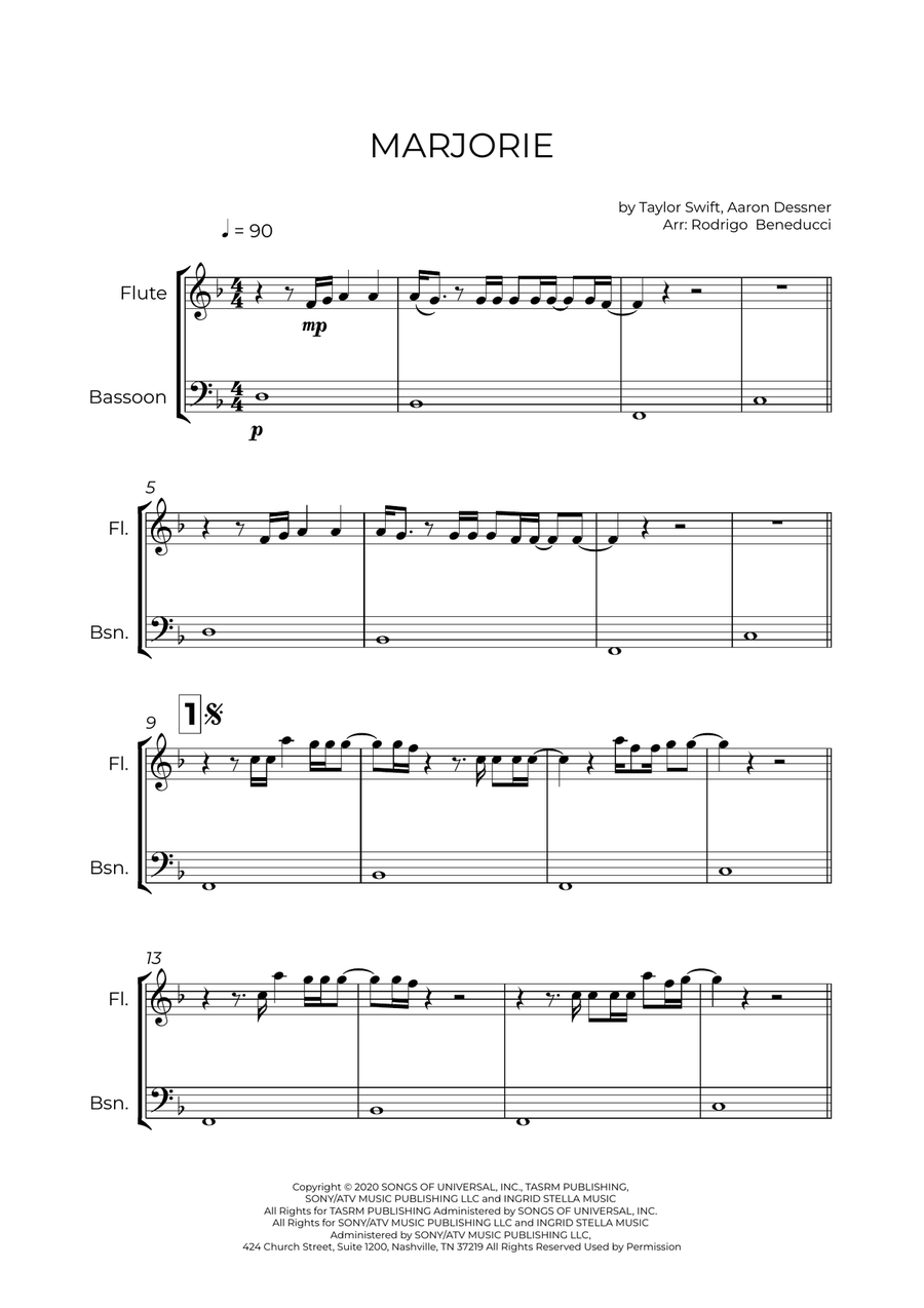 Marjorie Woodwind Duet scores gallery preview page 2