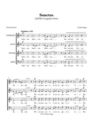 Book cover for Sanctus (SATB A Cappella Choir)