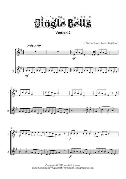 21 Christmas Trombone Duets or Euphonium Duets for Fun - various levels image number null