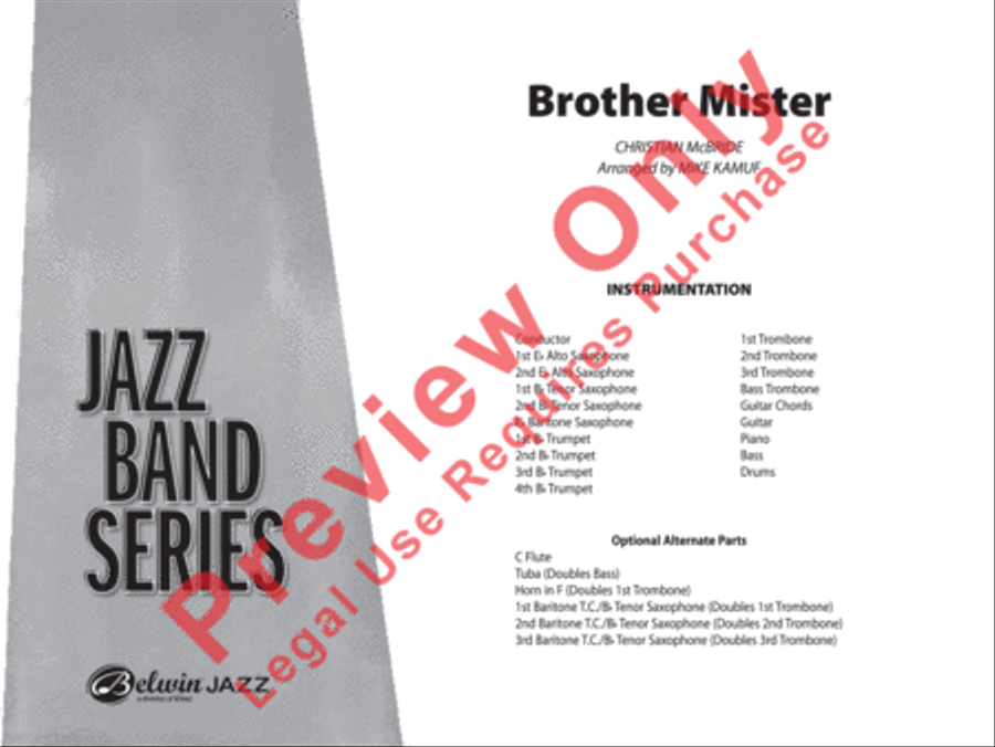 Brother Mister Jazz Ensemble scores gallery preview page 22