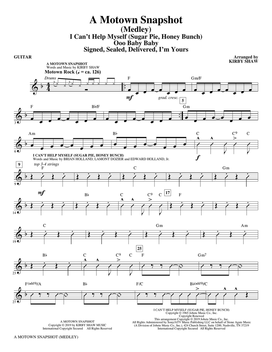 A Motown Snapshot (Medley) - Guitar
