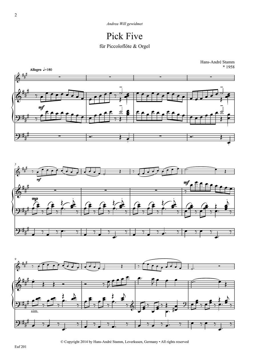 Ten pieces for flute & organ Woodwind Duet scores gallery preview page 2