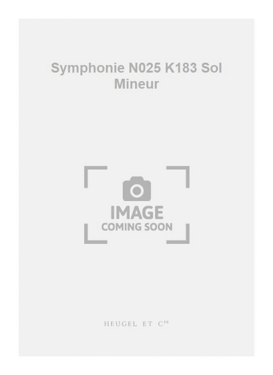 Symphonie N025 K183 Sol Mineur