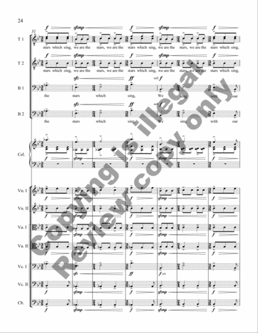 Stargazing (TTBB Full Score) TTBB scores gallery preview page 19