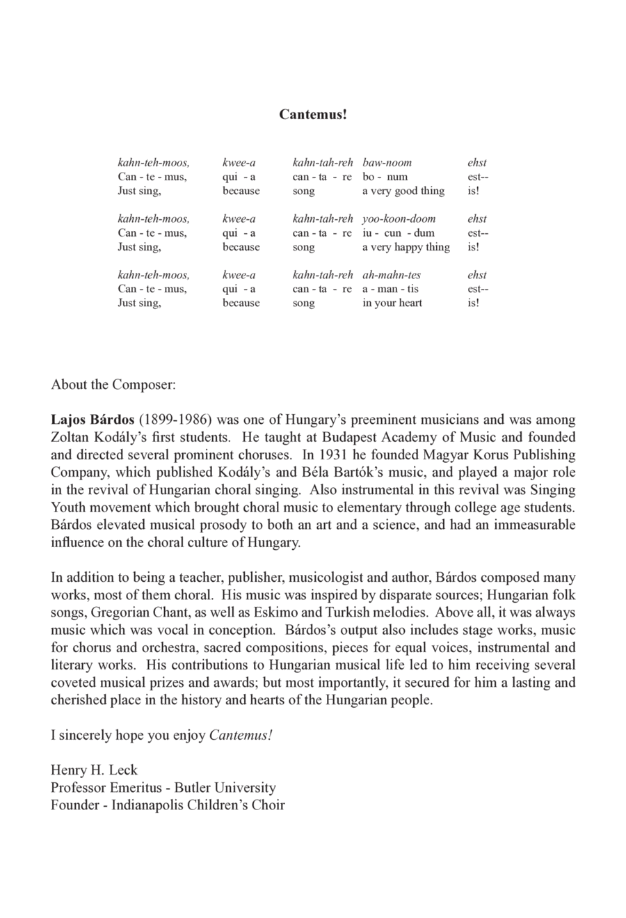 Cantemus! SSA scores gallery preview page 1